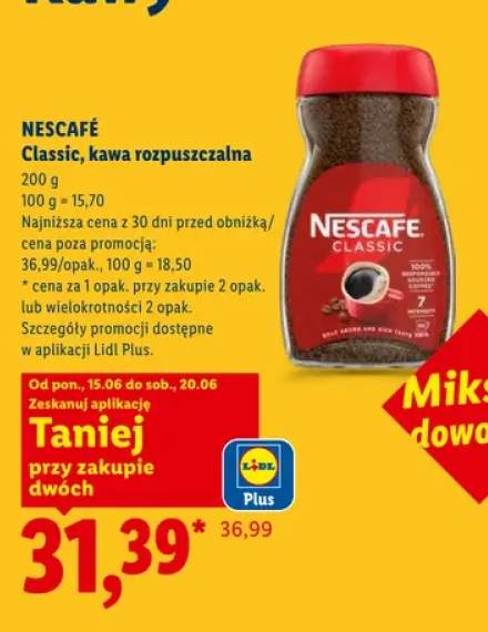 Kawa rozpuszczalna Nescafe Classic