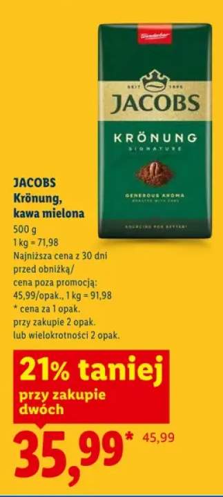 Kawa mielona Jacobs Krönung