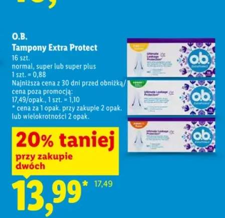 Tampony o.b. Extra Protect Normal +2 warianty