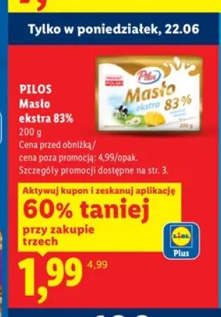 Masło ekstra 83% Pilos