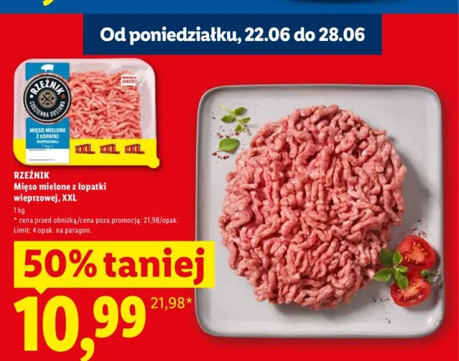 Mięso mielone z łopatki wieprzowej Rzeźnik XXL