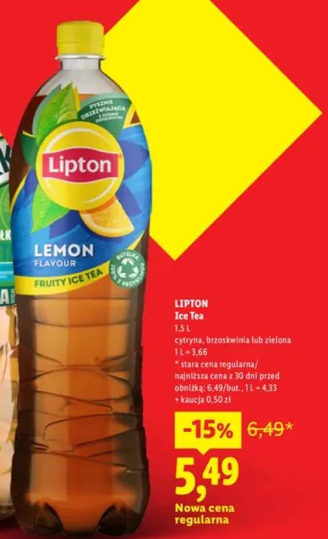 Napój herbaciany Lipton Ice Tea cytryna +2 warianty