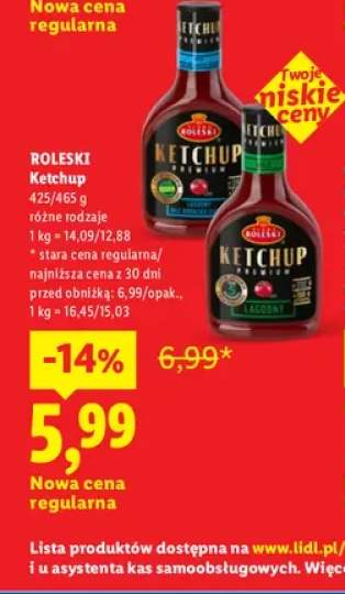Ketchup Premium łagodny Roleski +1 wariant
