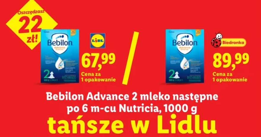Mleko następne Bebilon Advance 2 po 6 m-cu Nutricia