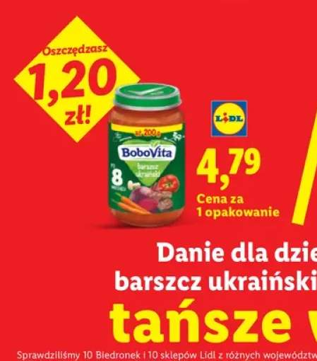 Danie dla dzieci po 8 m-cu barszcz ukraiński BoboVita