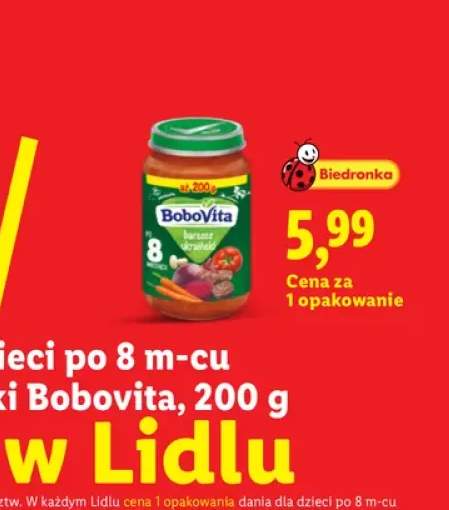 Danie dla dzieci po 8 m-cu barszcz ukraiński BoboVita