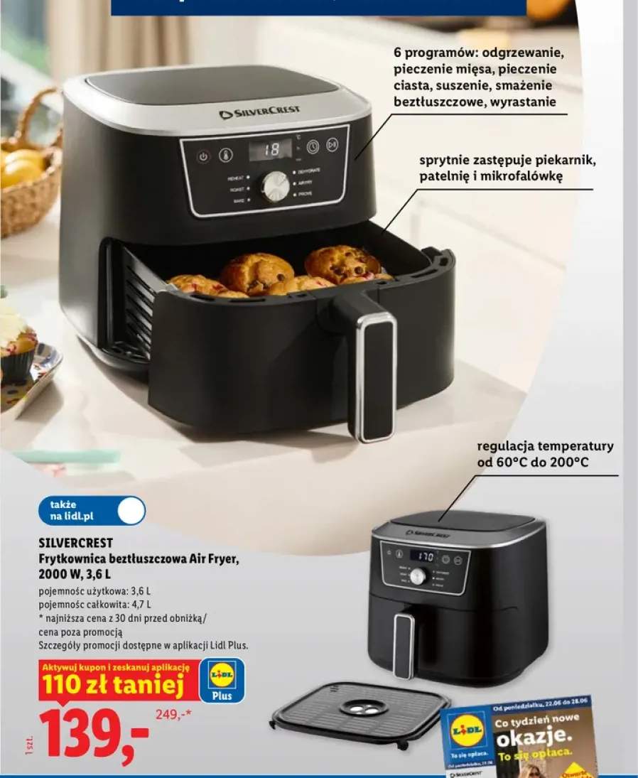 Frytkownica beztłuszczowa Silvercrest Air Fryer