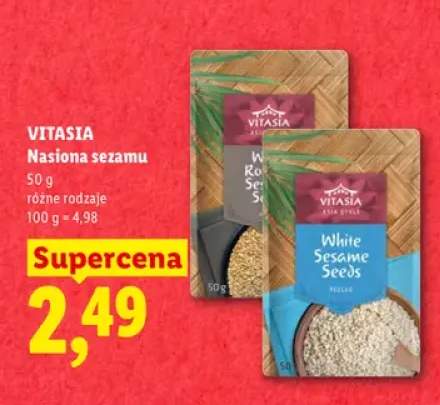 Nasiona sezamu białe łuskane Vitasia +1 wariant