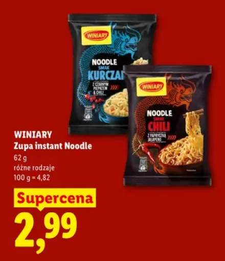 Zupa instant Noodle Winiary smak Kurczak +1 wariant