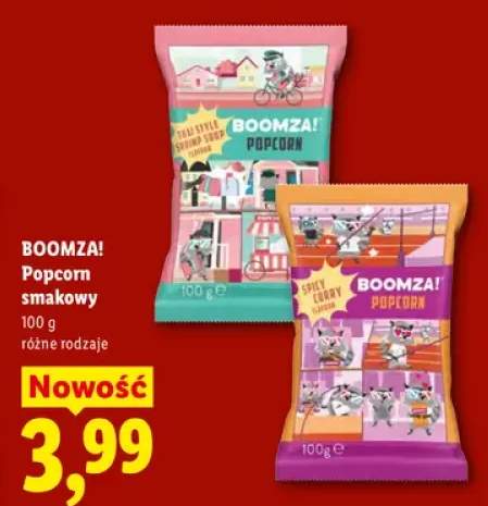 Popcorn smakowy Boomza! o smaku zupy krewetkowej +1 wariant