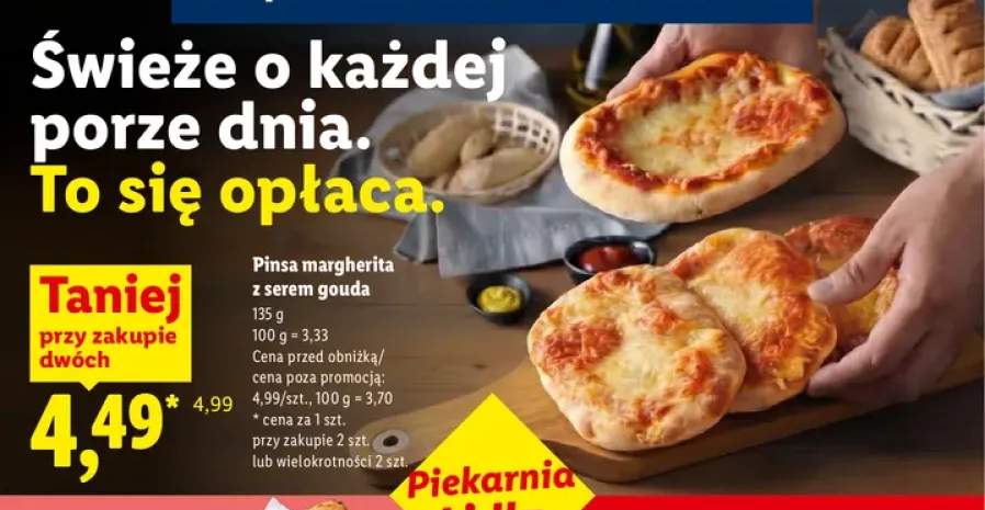 Pinsa margherita z serem gouda