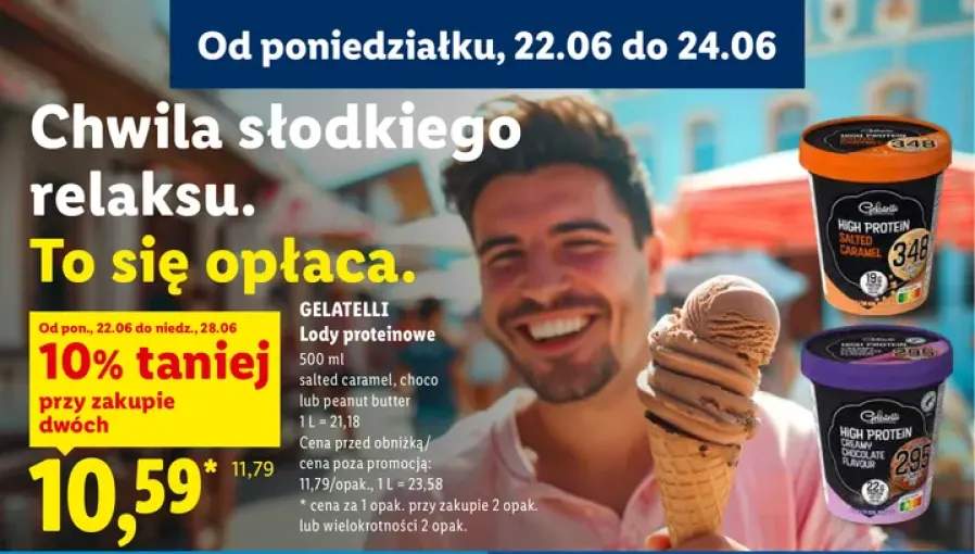 Lody proteinowe Gelatelli choco +2 warianty