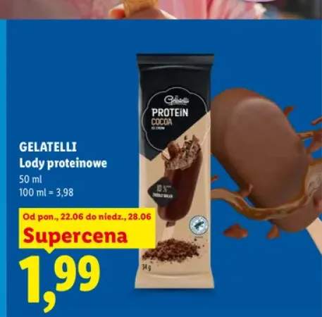 Lody proteinowe Gelatelli cocoa