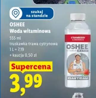 Woda witaminowa Oshee truskawka-trawa cytrynowa