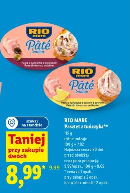 Pasztet z tuńczyka Rio Mare Paté z oliwkami +1 wariant