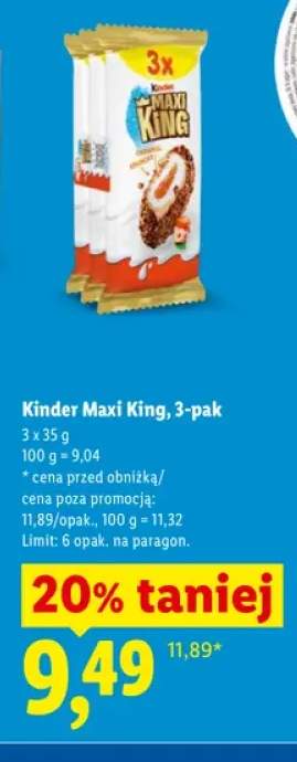 Baton Kinder Maxi King 3-pak