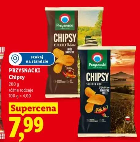 Chipsy Przysnacki Wulkaniczna Pikantna Chilli +1 wariant