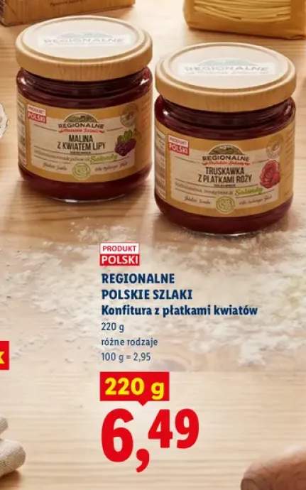 Konfitura malina z kwiatem lipy Regionalne Polskie Szlaki +1 wariant