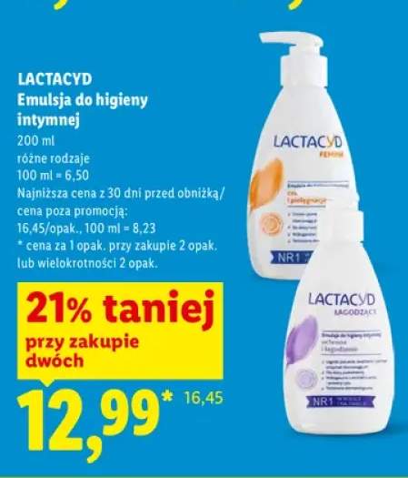 Emulsja do higieny intymnej Lactacyd Femina +1 wariant