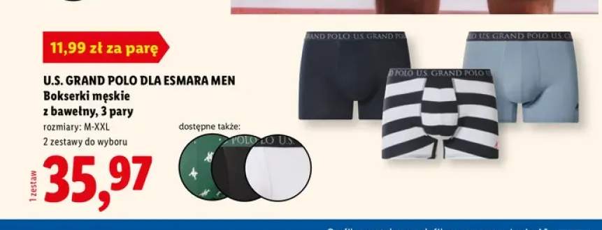 Bokserki męskie U.S. Grand Polo 3-pak
