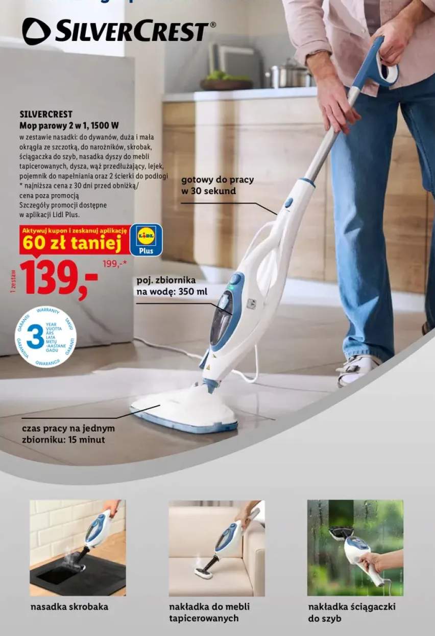 Mop parowy 2 w 1 SilverCrest