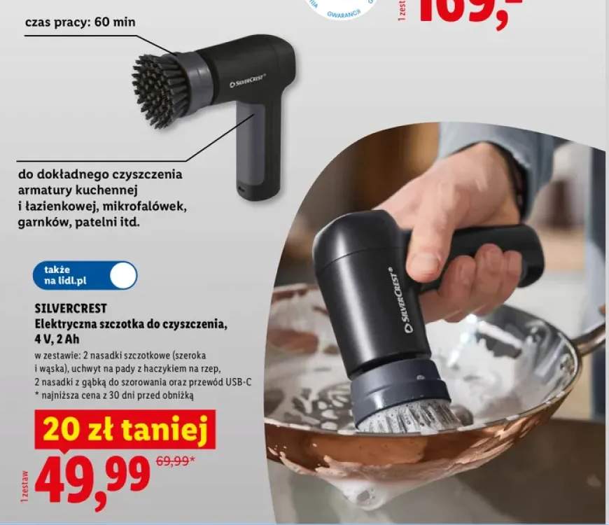 Elektryczna szczotka do czyszczenia Silvercrest