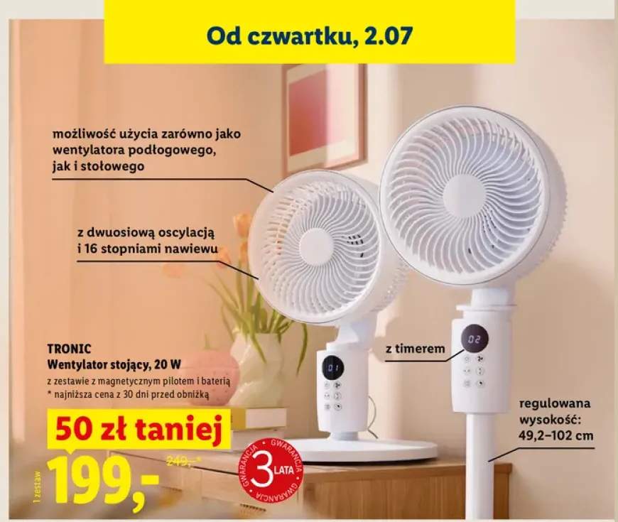 Wentylator stojący TRONIC 20W