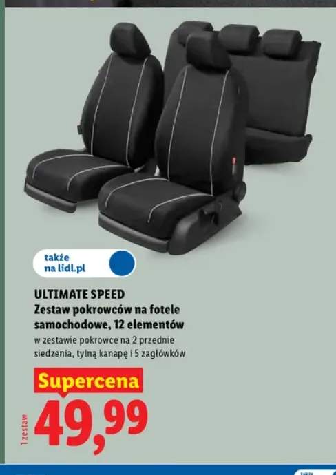 Zestaw pokrowców na fotele samochodowe ULTIMATE SPEED