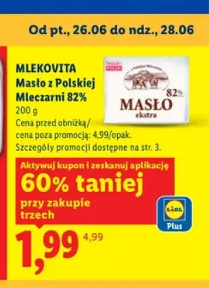 Masło z Polskiej Mleczarni 82% Mlekovita