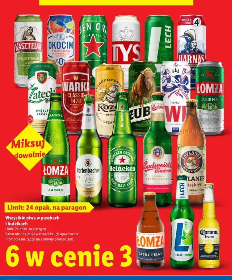 Piwa w puszkach i butelkach +17 wariantów