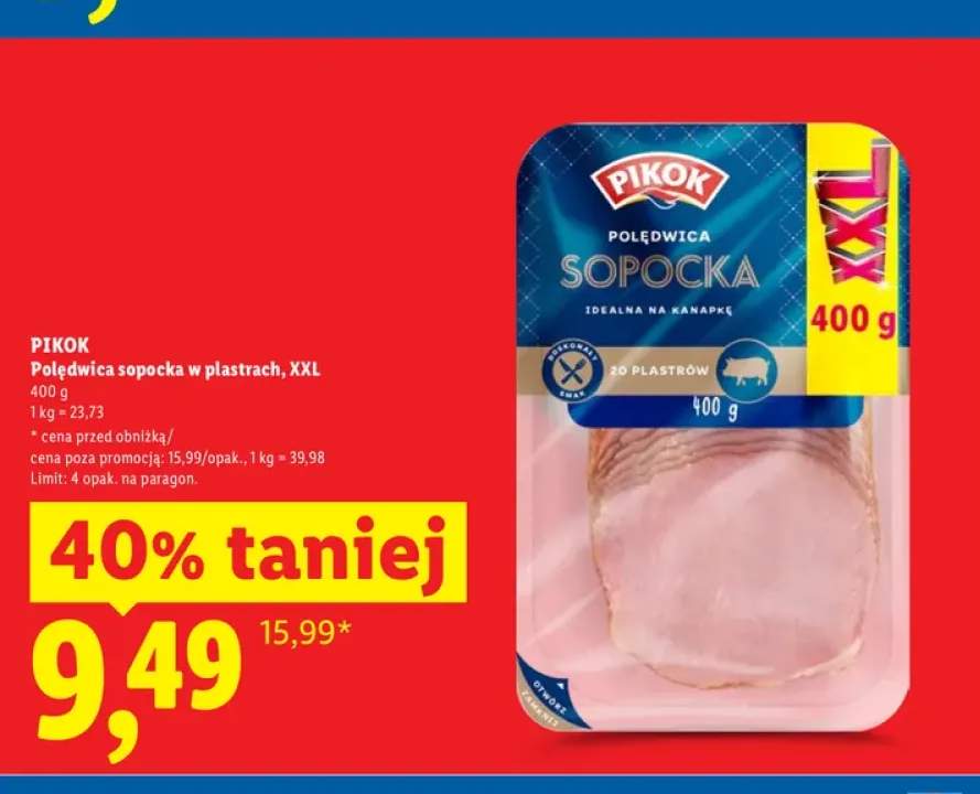 Polędwica sopocka w plastrach Pikok XXL
