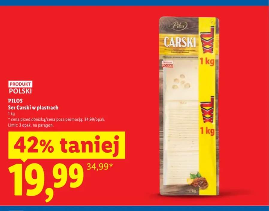 Ser Carski w plastrach Pilos