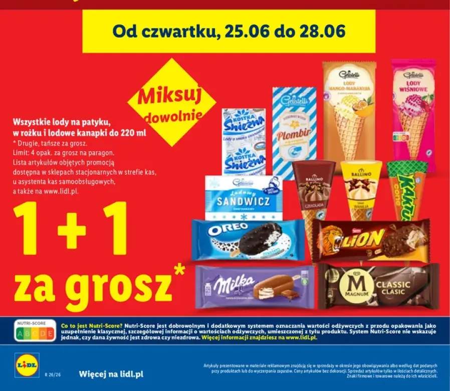 Lody na patyku, w rożku i lodowe kanapki do 220 ml +12 wariantów