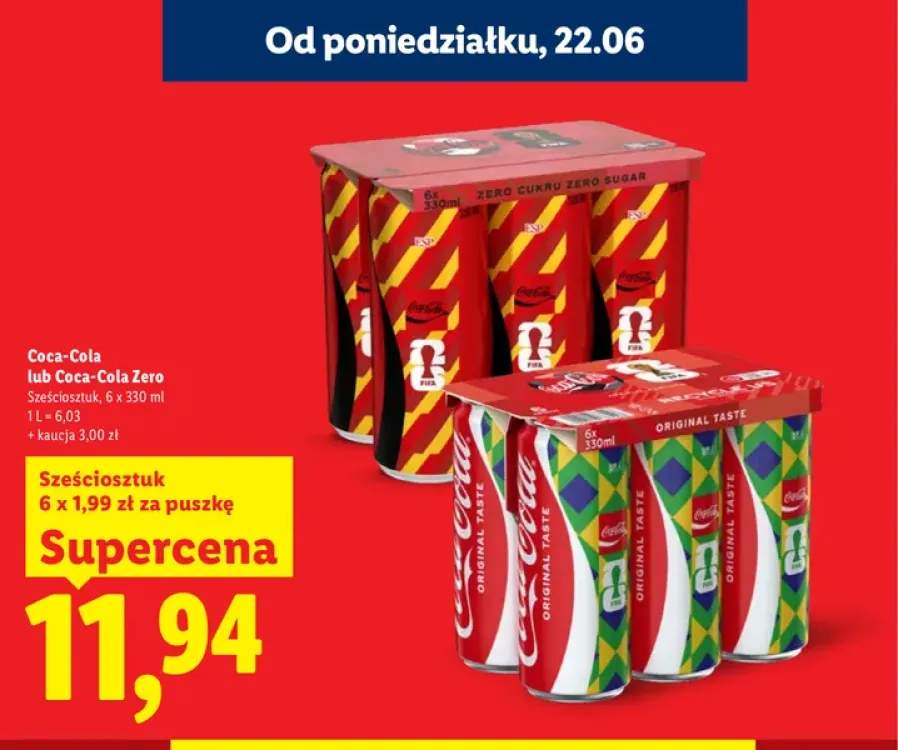 Napój gazowany Coca-Cola 6-pak +1 wariant