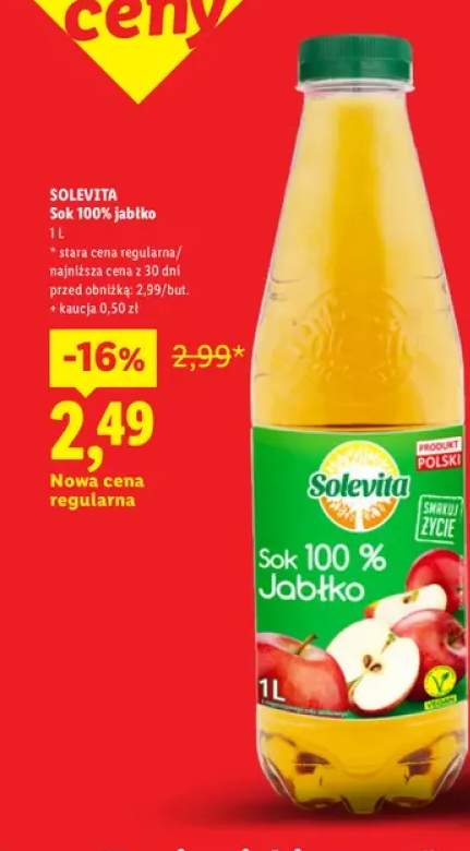 Sok 100% jabłko Solevita