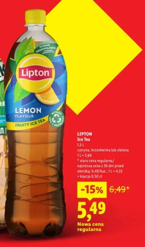 Herbata mrożona Lipton Ice Tea brzoskwinia +2 warianty