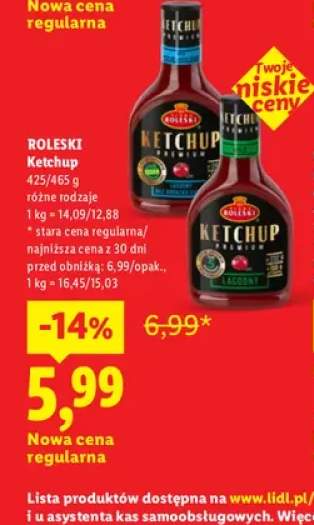 Ketchup łagodny Roleski +1 wariant