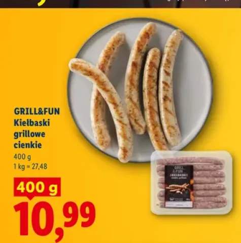 Kiełbaski grillowe cienkie Grill&Fun