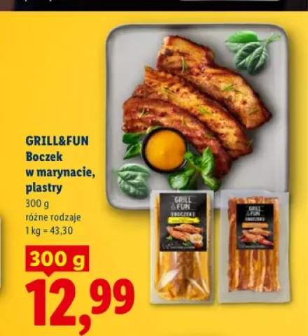 Boczek w marynacie plastry Grill&Fun