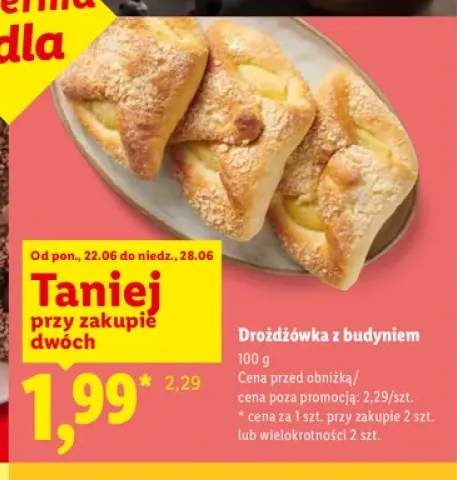 Drożdżówka z budyniem Cukiernia Lidla