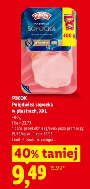 Polędwica sopocka w plastrach Pikok XXL