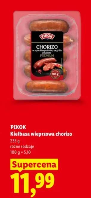 Kiełbasa wieprzowa chorizo Pikok