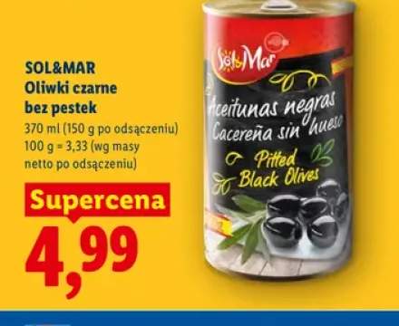 Oliwki czarne bez pestek Sol & Mar