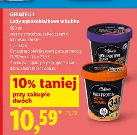 Lody wysokobiałkowe creamy chocolate Gelatelli +2 warianty