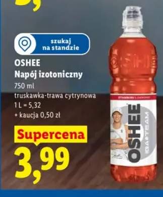 Napój izotoniczny OSHEE truskawka-trawa cytrynowa