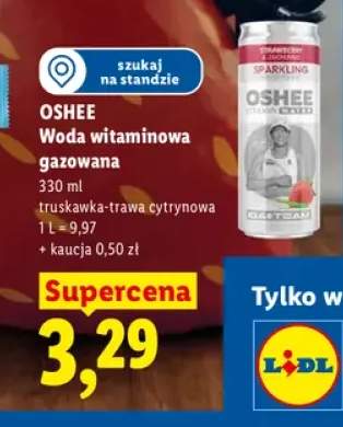 Woda witaminowa gazowana OSHEE truskawka-trawa cytrynowa