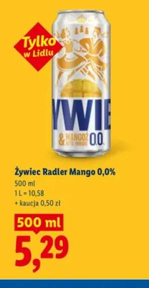 Piwo bezalkoholowe Żywiec Radler Mango