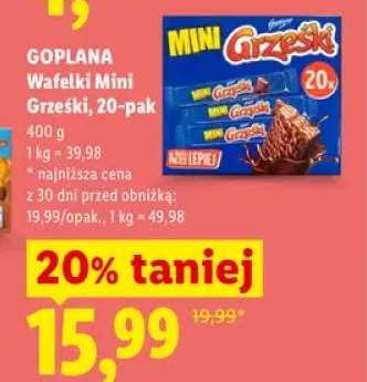 Wafelki Mini Grześki Goplana 20-pak