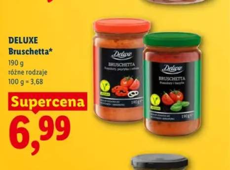 Bruschetta z pomidorami papryką i cebulą Deluxe +1 wariant