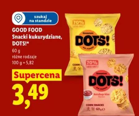 Snacki kukurydziane Good Food DOTS! Corn Salt +1 wariant